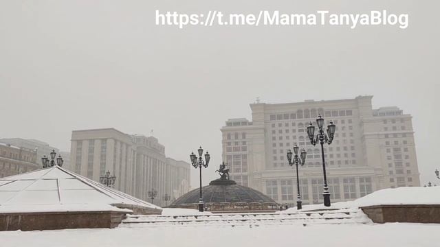 Александровский сад снежным днём смотреть онлайн