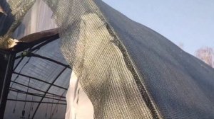 Монтаж затеняющей сетки для теплицы
