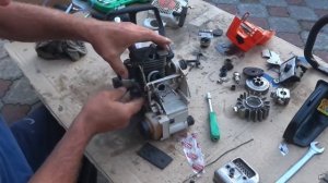 БЕНЗОПИЛА ПРИ НАГРЕВАНИИ ГЛОХНЕТ STIHL MS 180\В ЧЕМ МОЖЕТ Б?