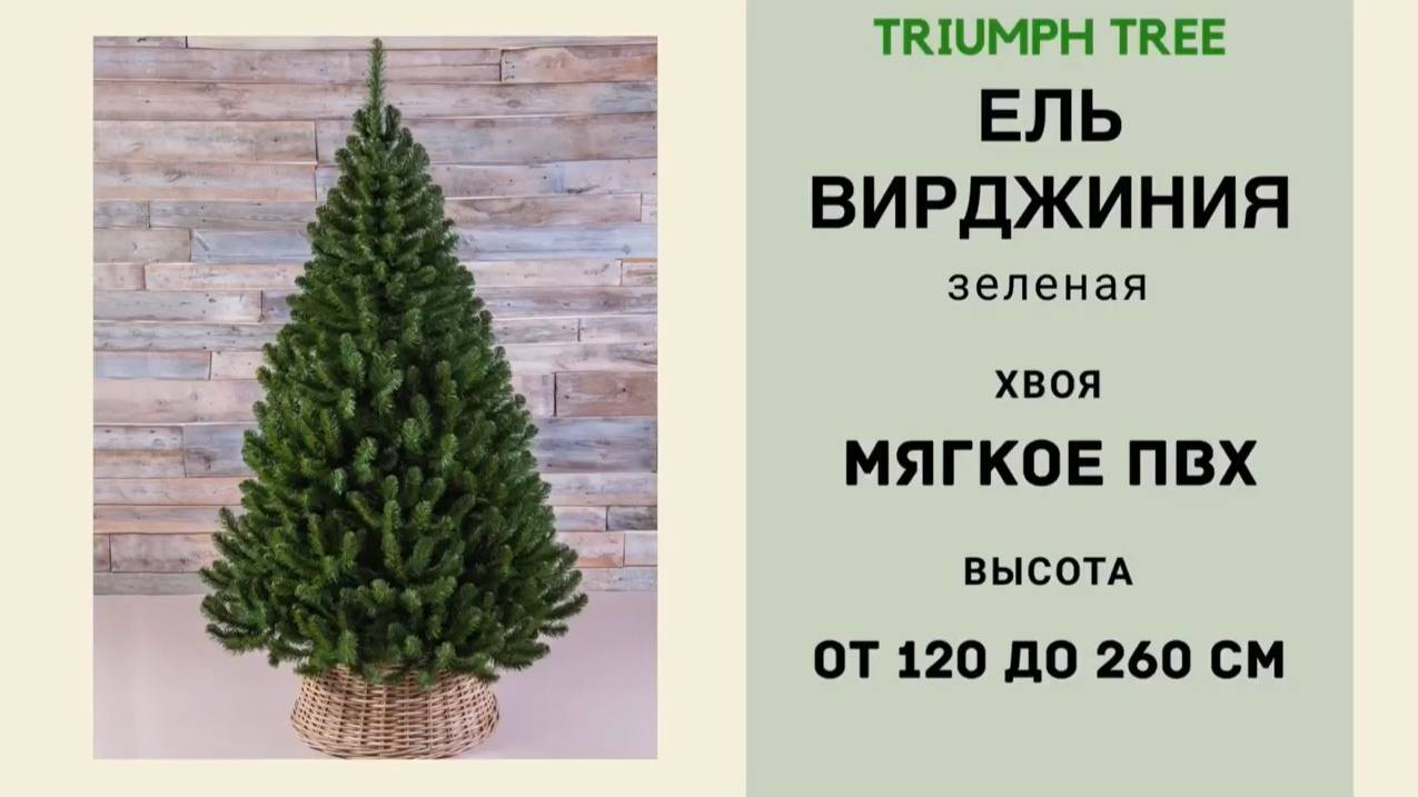 Triumph Tree - ОБЗОР искусственной ели Вирджиния зеленая смотреть онлайн