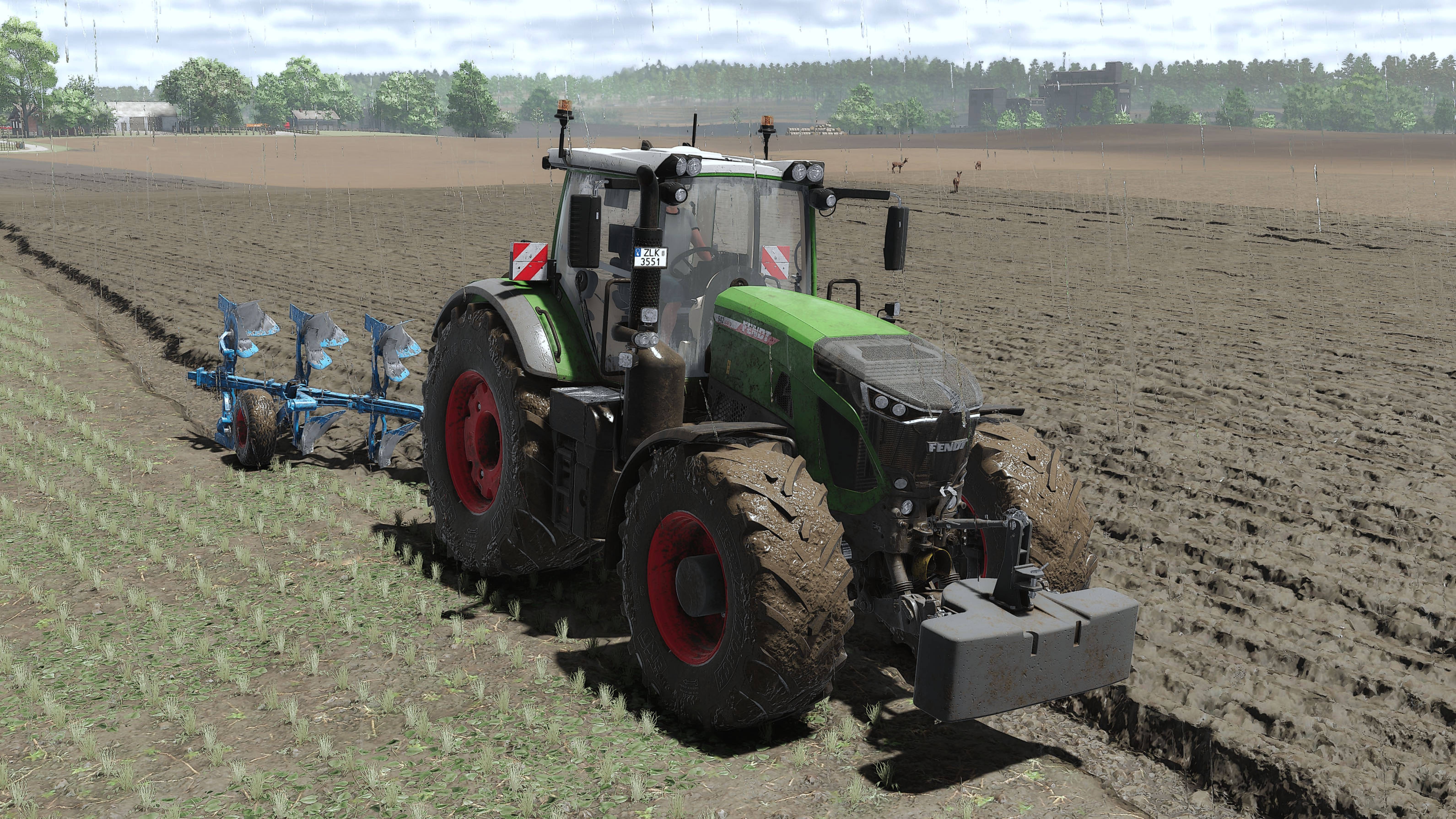 Пахота в дождь Plowing FENDT 942 + LEMKEN Juwel 6 M V. FS25 смотреть онлайн