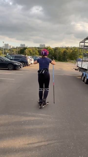 Одношажный лыжный ход, подводящее упражнение