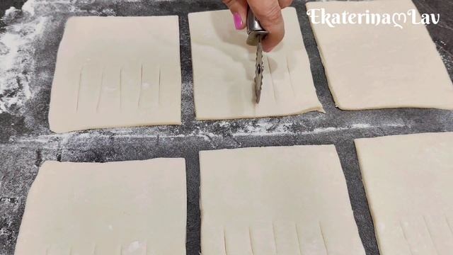 ТАК ВКУСНО И ЛЕГКО! Слойки с вишней! Быстрые пирожки из смотреть онлайн