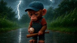 Мультик для детей. Приключения обезьянки. Обезьянка попала под дождь. Детям.