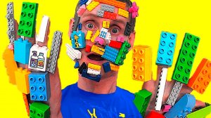 Лего и папа / Видео для детей / Лиза и Тёма спешат на помощь  / Большой сборник для малышей