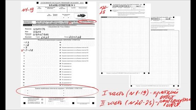 Как оформлять бланки ответов на ОГЭ по математике 2026. смотреть онлайн