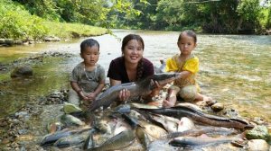 Как поймать рыбу в реке и продать ее на сельском рынке. Жизнь во Вьетнаме