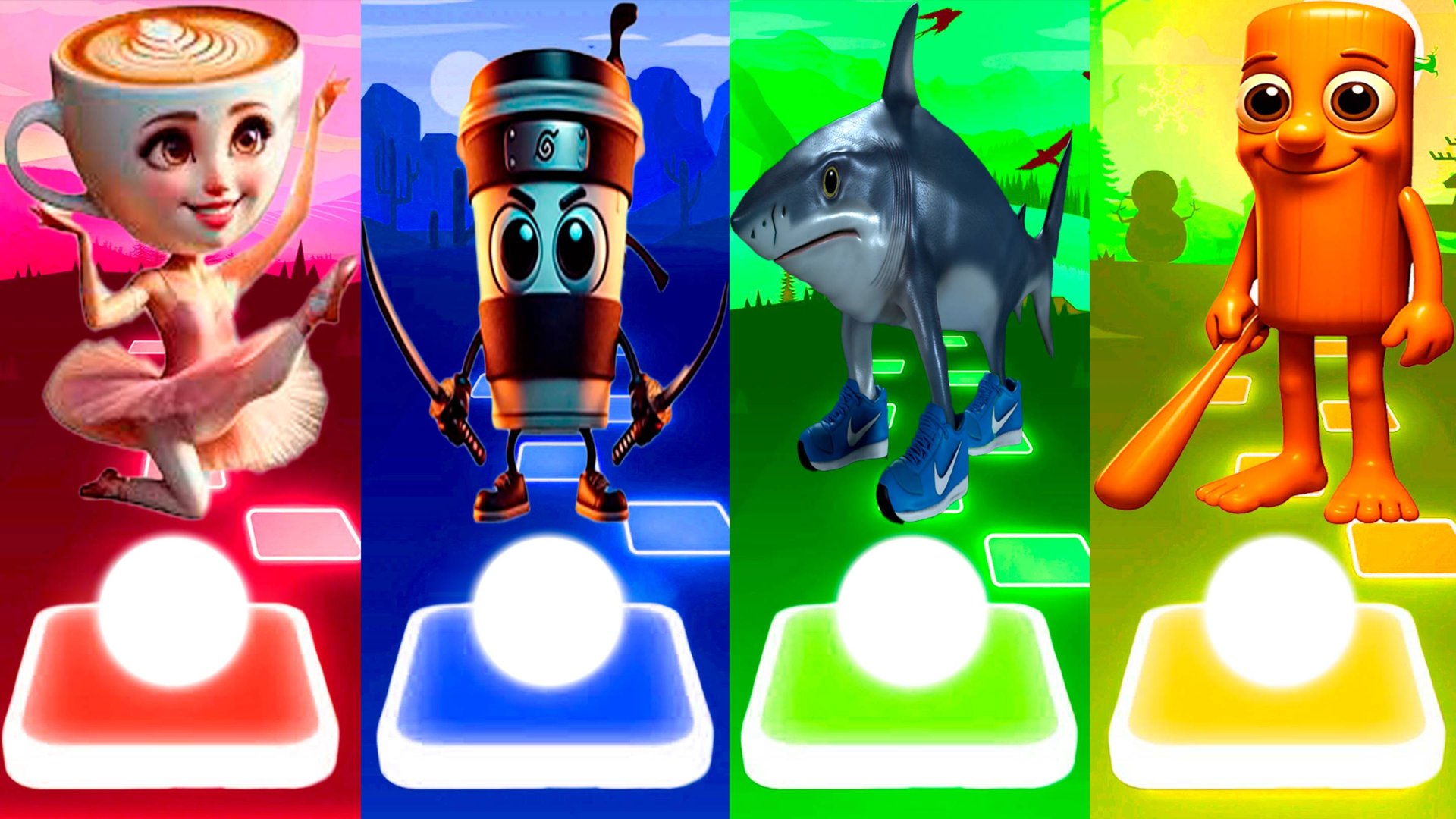 БАЛЕРИНА КАПУЧИНО 🆚 КАПУЧИНО АССАСИНО 🆚 ТРАЛАЛЕРО ТРАЛАЛА 🆚 ТУН ТУН ТУН САХУР | Tiles Hop №190 смотреть онлайн