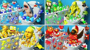 Какой Цвет Сильнее Животные Brainrot Против 3d Саника-спартанца, Пинающего Туалет