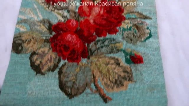 Вышивка крестиком. Букет винтажных роз. Старинная вин? смотреть онлайн