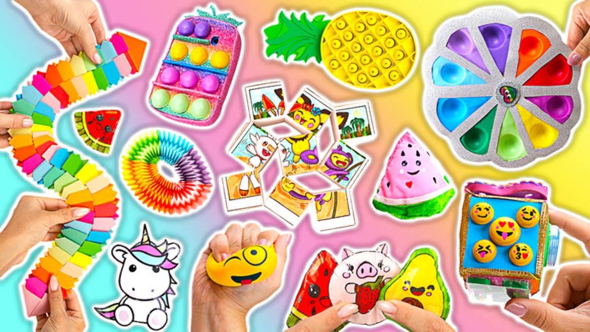 Мастерим 9 популярных игрушек-антистресс 🧸 Простые поделки своими руками ✨ смотреть онлайн