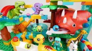 СТРОИМ ГОРКУ ДЛЯ ШАРИКОВ С ДИНОЗАВРАМИ ШАРИКИ ДЛЯ ДЕТЕЙ ДЕТСКИЙ КАНАЛ ИГРАЛКИ-ЗАЛИПАЛКИ