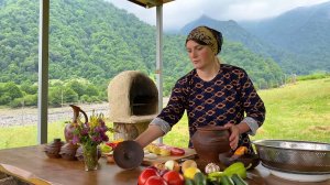 Мясо с картошкой в горшочках и свежий хлеб Азербайджанская Кухня Деревенская Кухня  Рецепты