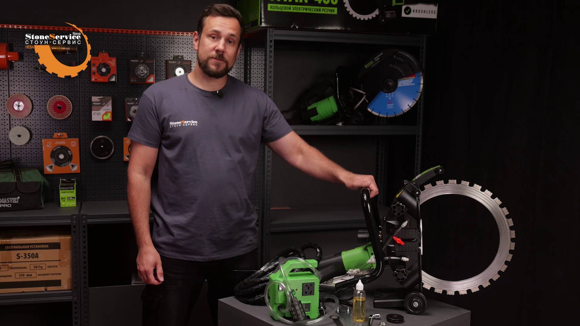 Обзор электрического кольцереза по бетону Diamaster TITAN-400 400мм 4,0кВт смотреть онлайн