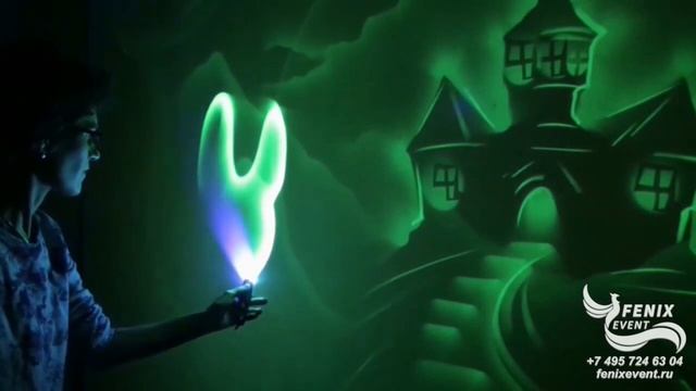 Заказать шоу световых картин на праздник Хэллоуин в Москве - световые картины на корпоратив смотреть онлайн