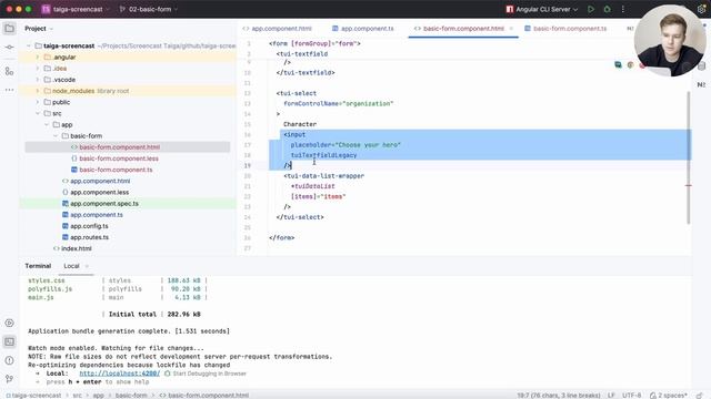 3. Базовая форма [Taiga UI]