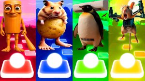 ТУН ТУН ТУН САХУР 🆚 ПИПИ ПОТАТО 🆚 ПИНГВИНАТОР ТЕРМОРЕГУЛЯТОР 🆚 МАУСИНИ КВОДРОКОПТИНИ | Tiles №183