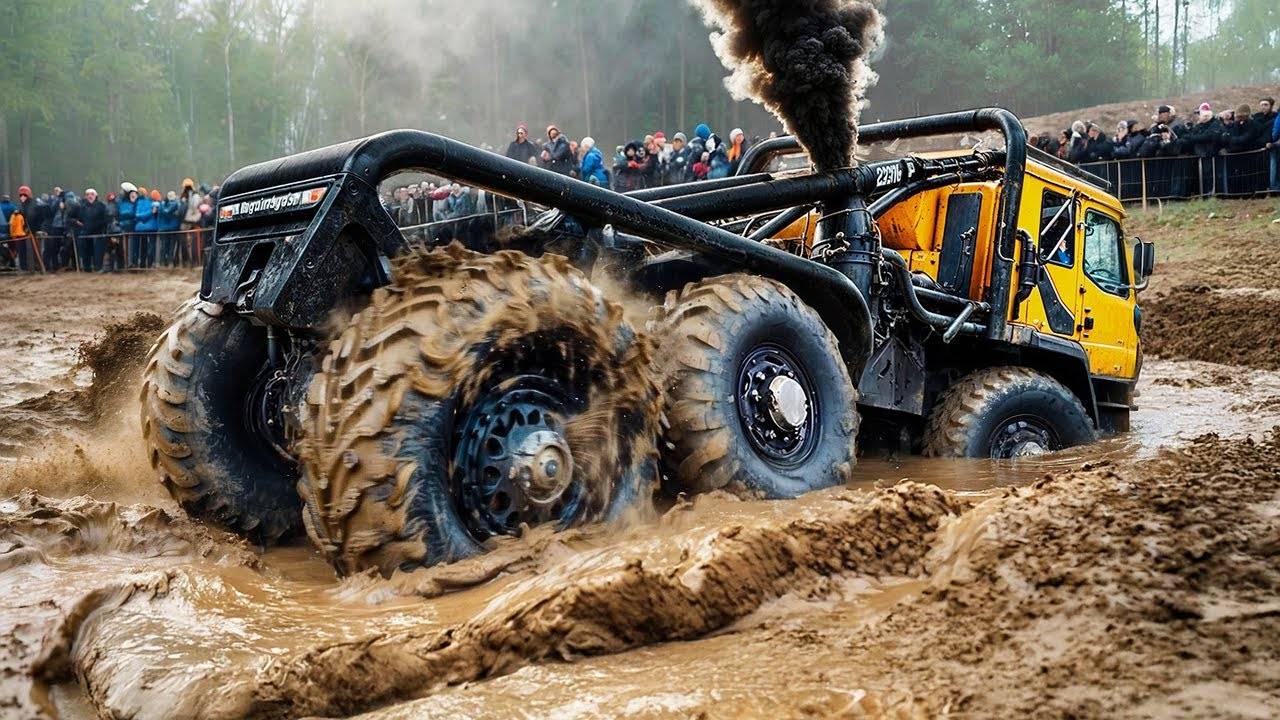 ГРУЗОВИКИ НА БЕЗДОРОЖЬЕ И НЕВЕРОЯТНО КРУТЫЕ ВОДИТЕЛИ смотреть онлайн