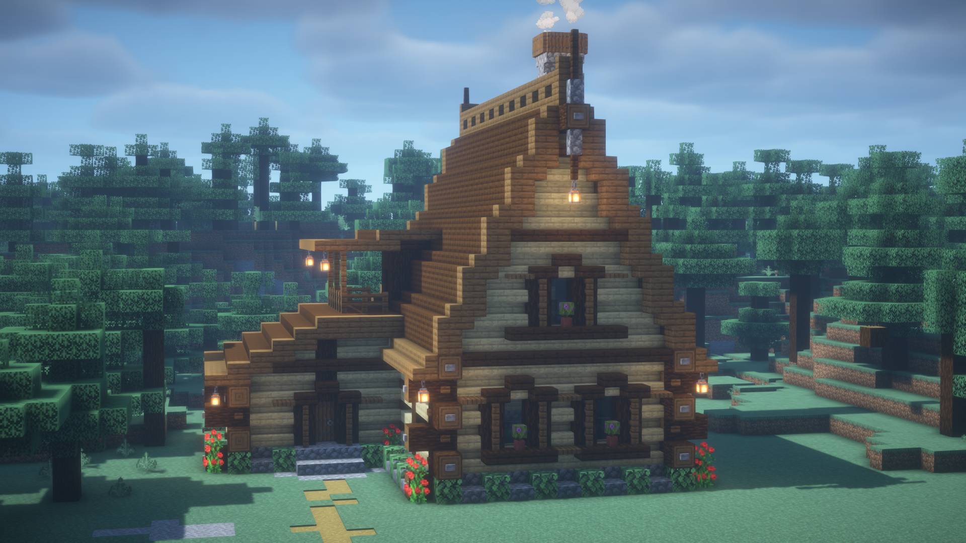 КРАСИВЫЙ ДОМ ДЛЯ ВЫЖИВАНИЯ В МАЙНКРАФТ!