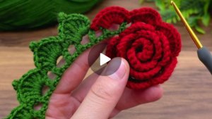 Роза крючком #вязаниекрючком #всевжизнисвязано