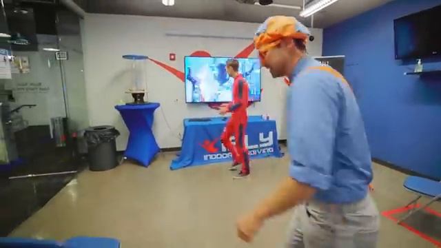 Blippi Goes Indoor Skydiving Fun and Educational Videos For Kids смотреть онлайн