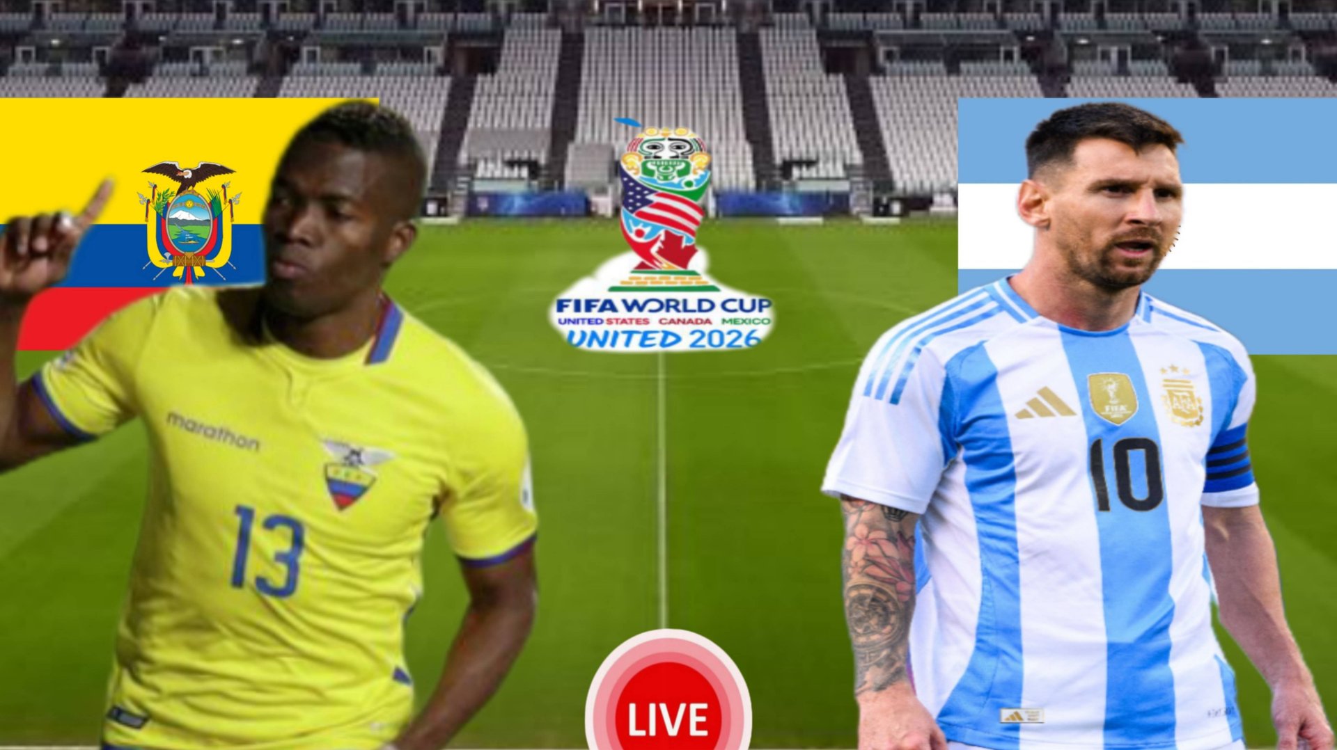 ФУТБОЛ ЧЕМПИОНАТ МИРА КВАЛИФИКАЦИЯ.  ЭКВАДОР - АРГЕНТИНА.  ПРЯМАЯ ТРАНСЛЯЦИЯ