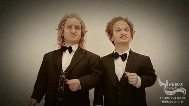 Карлики на встречу гостей на праздник Хэллоуин в Москве - карлики на мероприятие в образе гоблинов смотреть онлайн