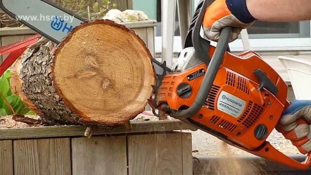 Испытание бензопилы Husqvarna 455 Rancher - www.hsqv.by