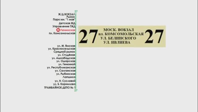 Нижегородский трамвай. Маршрут № 27 смотреть онлайн