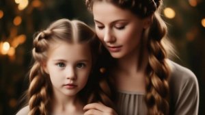 Заплетала косы.