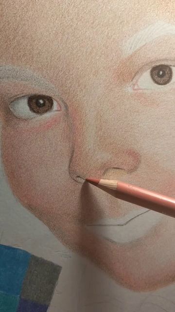 Портрет цветными карандашами ✏️