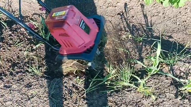 Аккумуляторный культиватор, в деле.😅