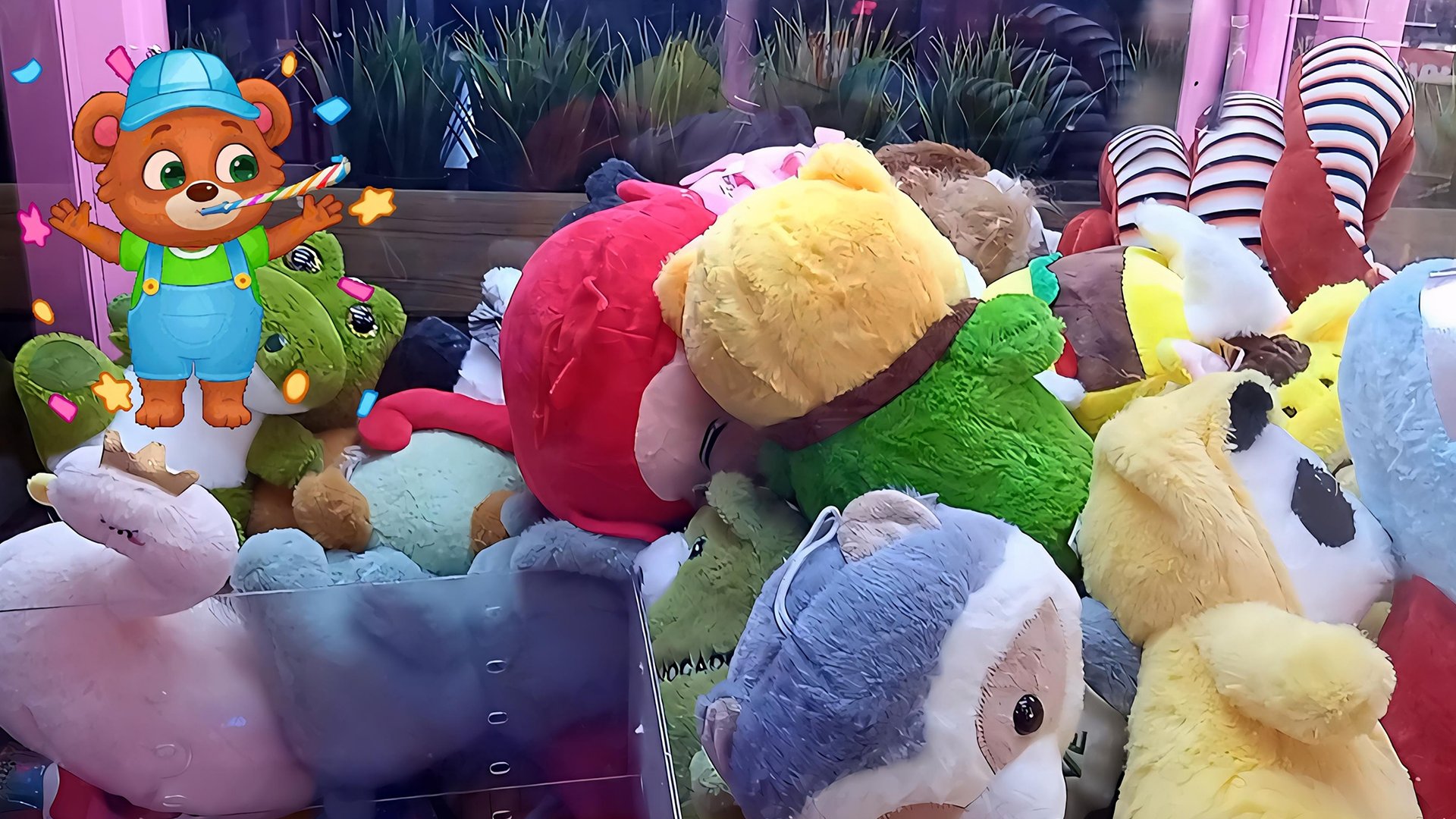 Достали много классных игрушек из автомата Хватайка. смотреть онлайн