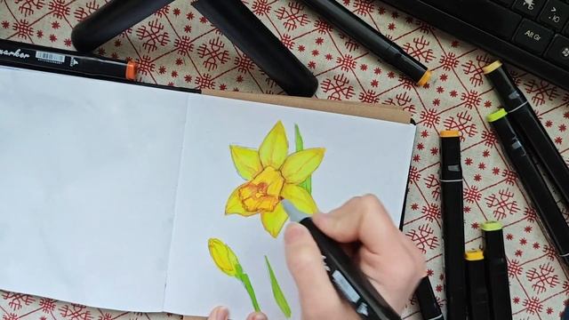 Учимся рисовать маркерами! ягоды - цветы смотреть онлайн