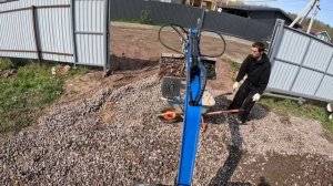 Погрузка щебня мини экскаватором Rippa r-10