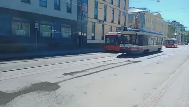 Нижегородский трамвай. Поездка на трамвае 71-415Р, по "Городскому кольцу" смотреть онлайн