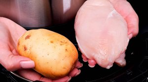 Куриное филе и картофель - готовый ужин для всей семьи в аэрогриле