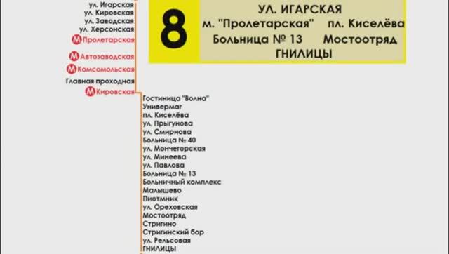 Нижегородский трамвай. Маршрут № 8 смотреть онлайн