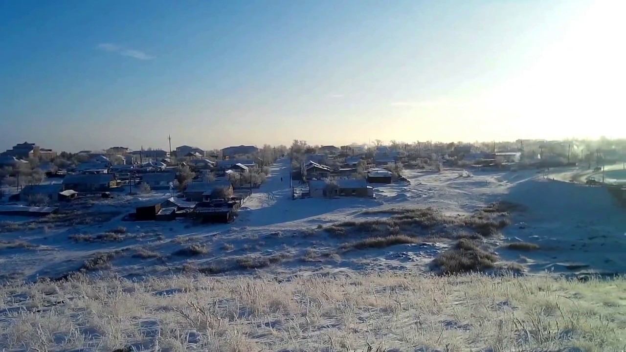Зима, Казахстан, Костанай, Денисовка. Winter in Kazakhstan смотреть онлайн