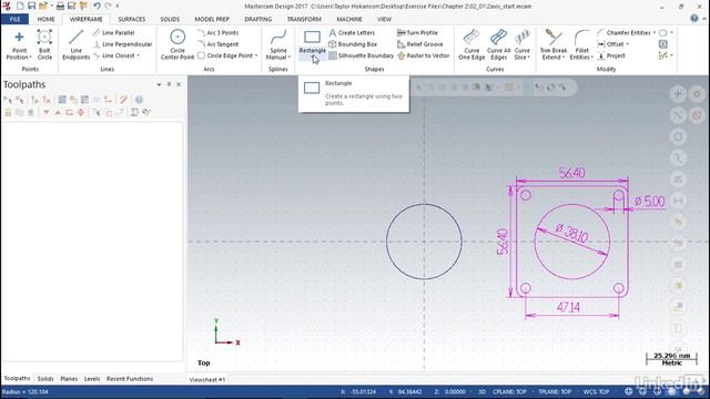 009 Create 2D geometry for a motor bracket смотреть онлайн