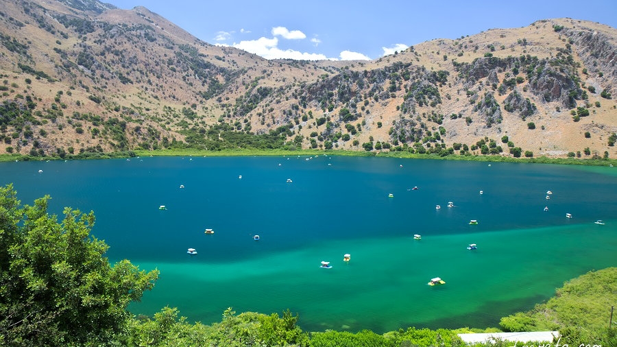 Озеро Курнас. Греция, Крит. смотреть онлайн