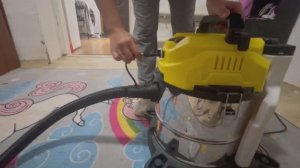 Наш моющие пылесос. Чистим ковёр.