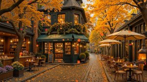 Осенний Джаз и Вечер в Кафе 🍂 Кофе и Уют на Старой Улице 🎷