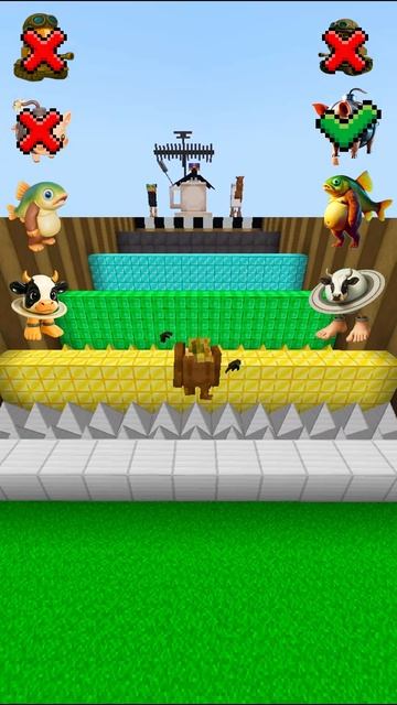 Самые сильные животные Minecraft в экстремальных условиях! #shorts смотреть онлайн