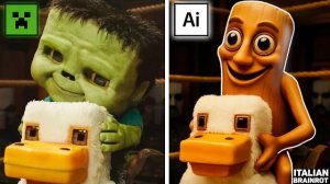 МАЙНКРАФТ ФИЛЬМ: ИИ и итальянский брейнрот убили всё! Лава из пасты, криперы с аккордеоном!