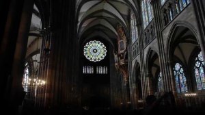 Витражи Страсбургского собора, Франция. Готическая архитектура