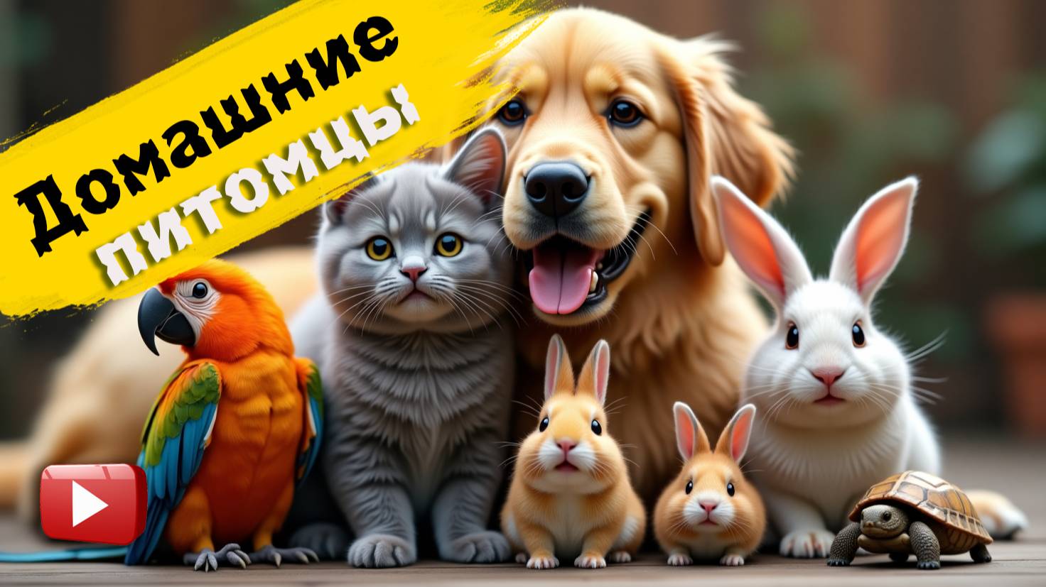 Домашние питомцы| Животные любимцы | изучаем домашних питомцев смотреть онлайн