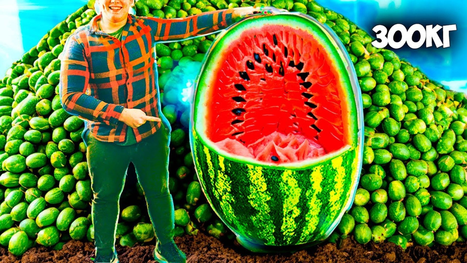 ГИГАНТСКИЙ ЖЕЛЕЙНЫЙ АРБУЗ ИЗ 100 АРБУЗОВ смотреть онлайн
