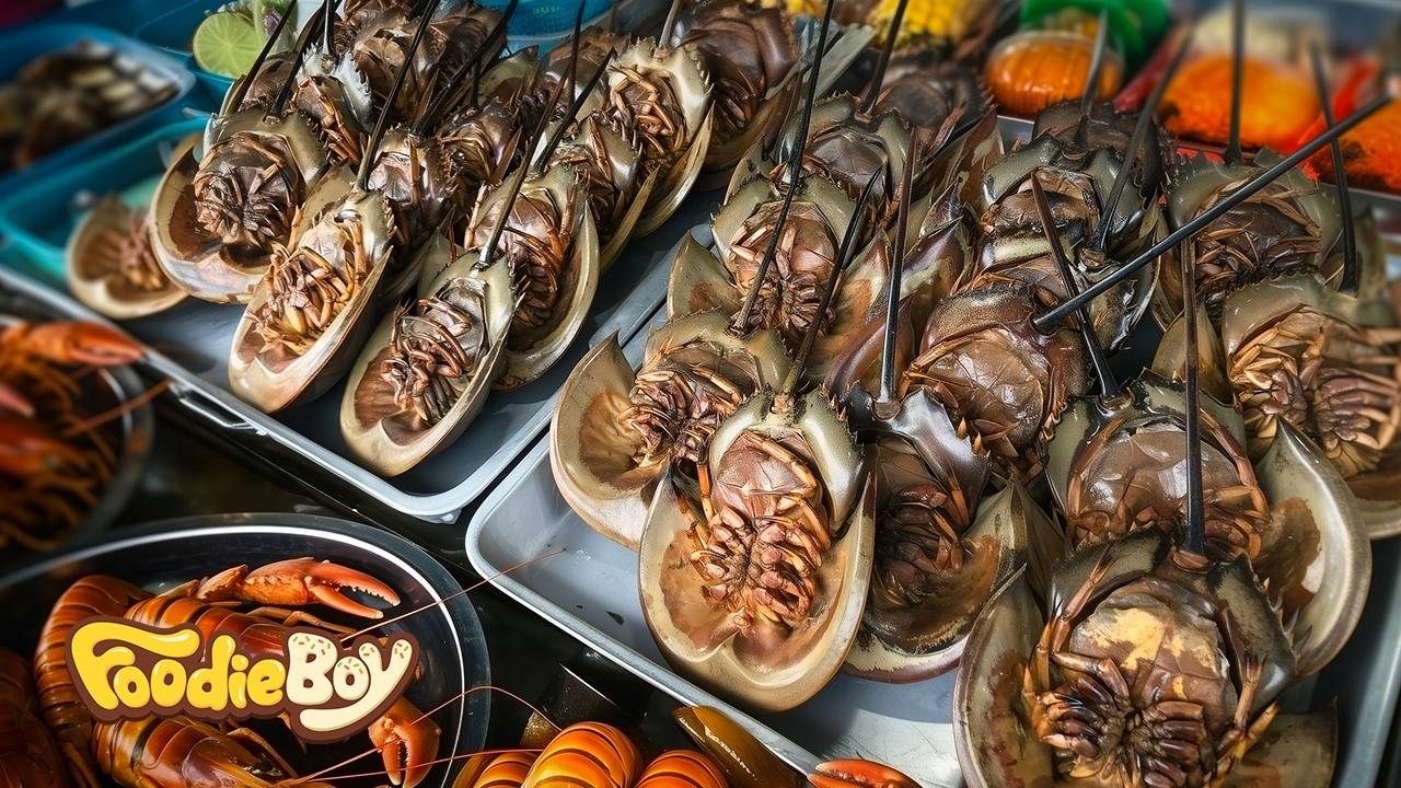 Подборка тайских морепродуктов! Лучшие кулинарные сцены с рынков Бангкока смотреть онлайн