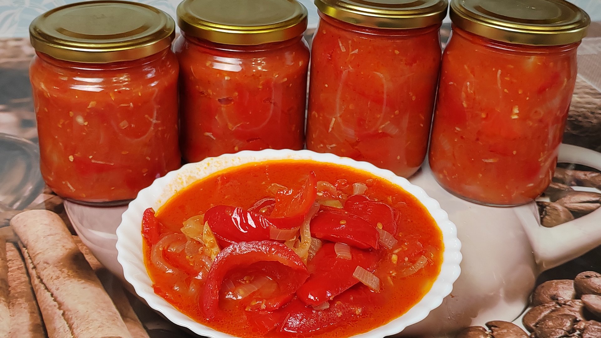 Лечо из перца и помидор на зиму: самый вкусный рецепт. смотреть онлайн